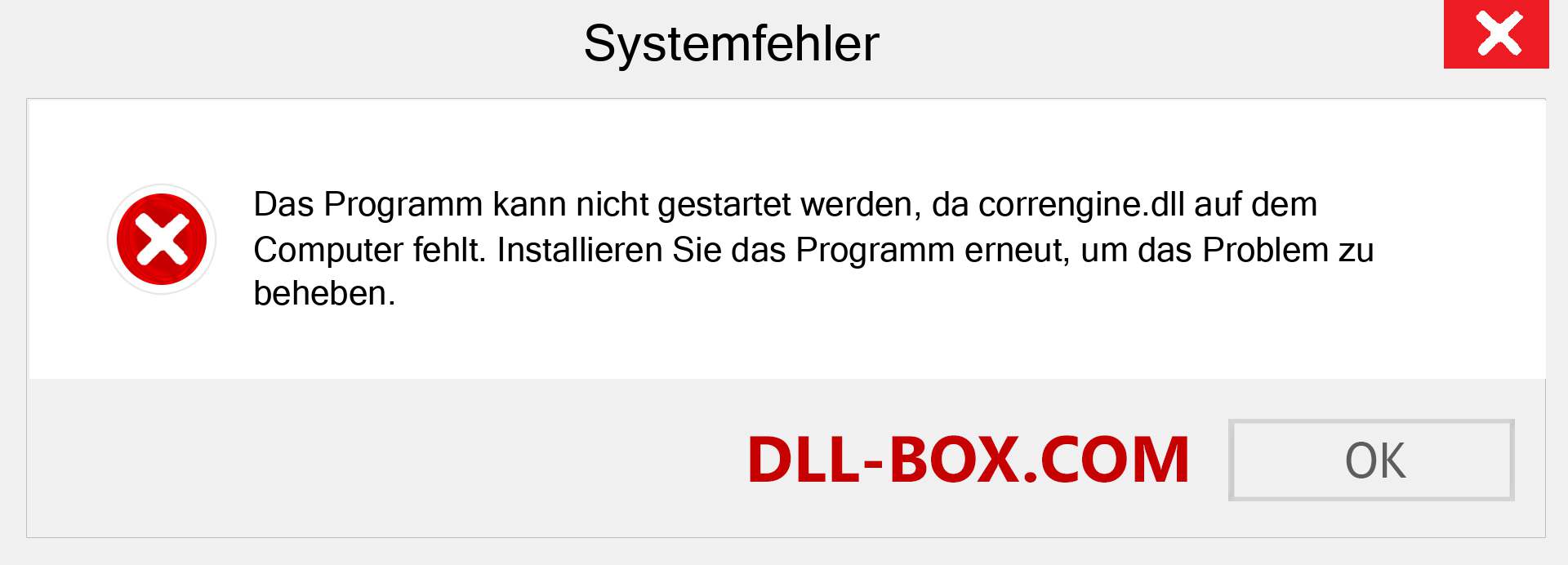 correngine.dll-Datei fehlt?. Download für Windows 7, 8, 10 - Fix correngine dll Missing Error unter Windows, Fotos, Bildern