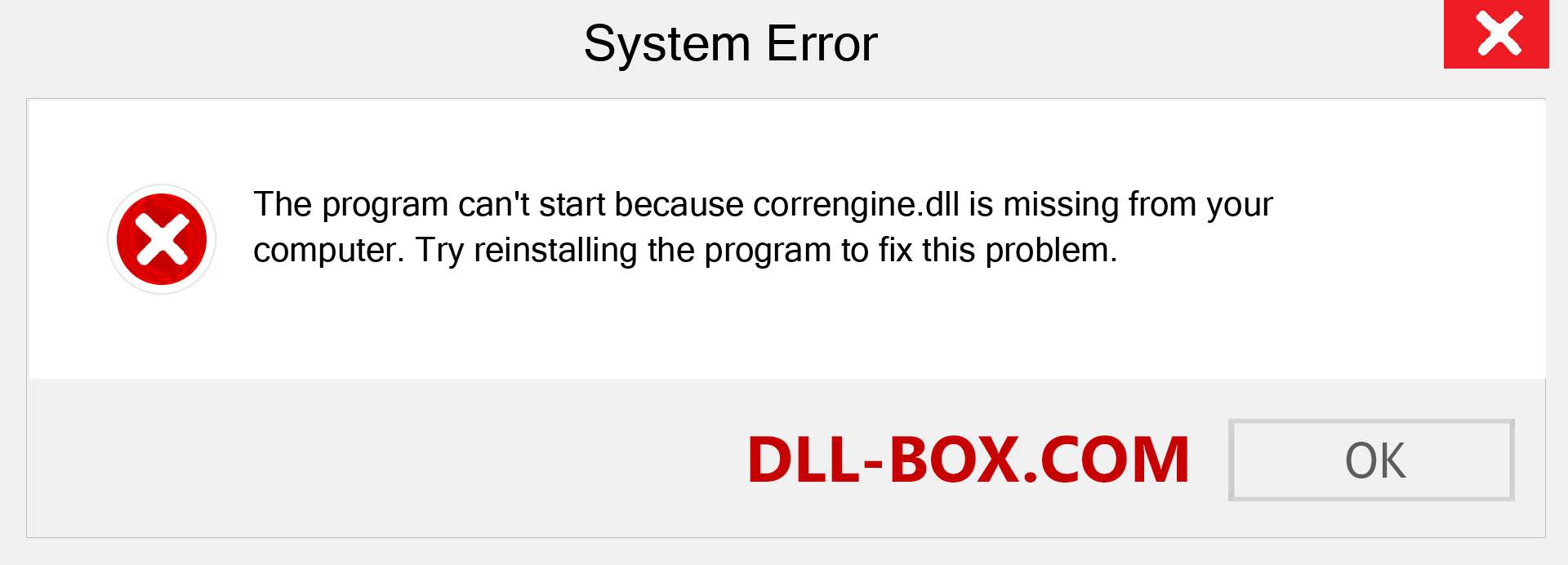  correngine.dll file is missing?. Download for Windows 7, 8, 10 - Fix  correngine dll Missing Error on Windows, photos, images