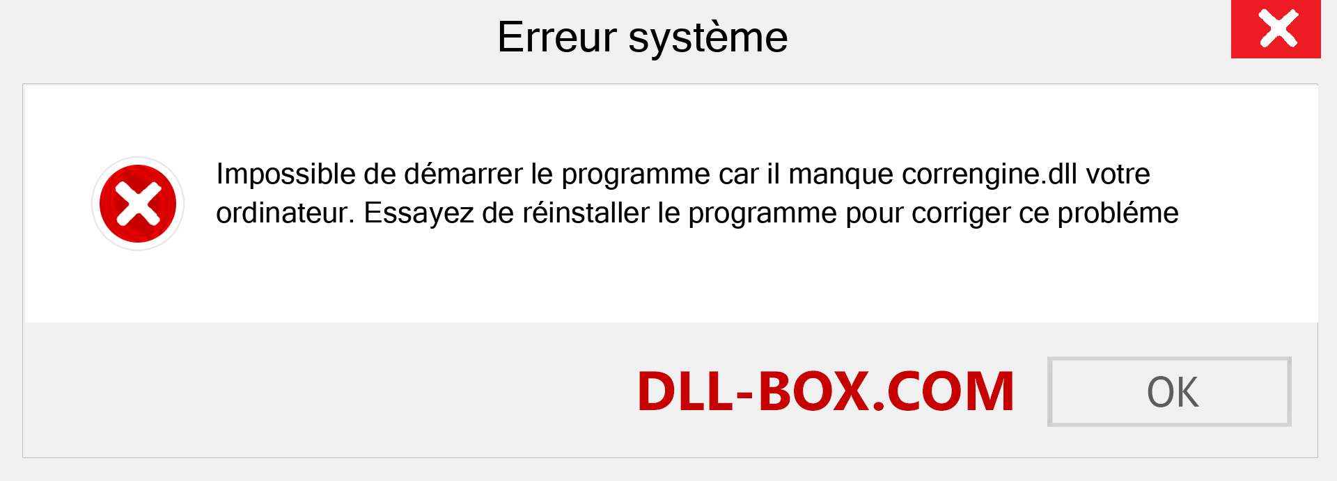 Le fichier correngine.dll est manquant ?. Télécharger pour Windows 7, 8, 10 - Correction de l'erreur manquante correngine dll sur Windows, photos, images